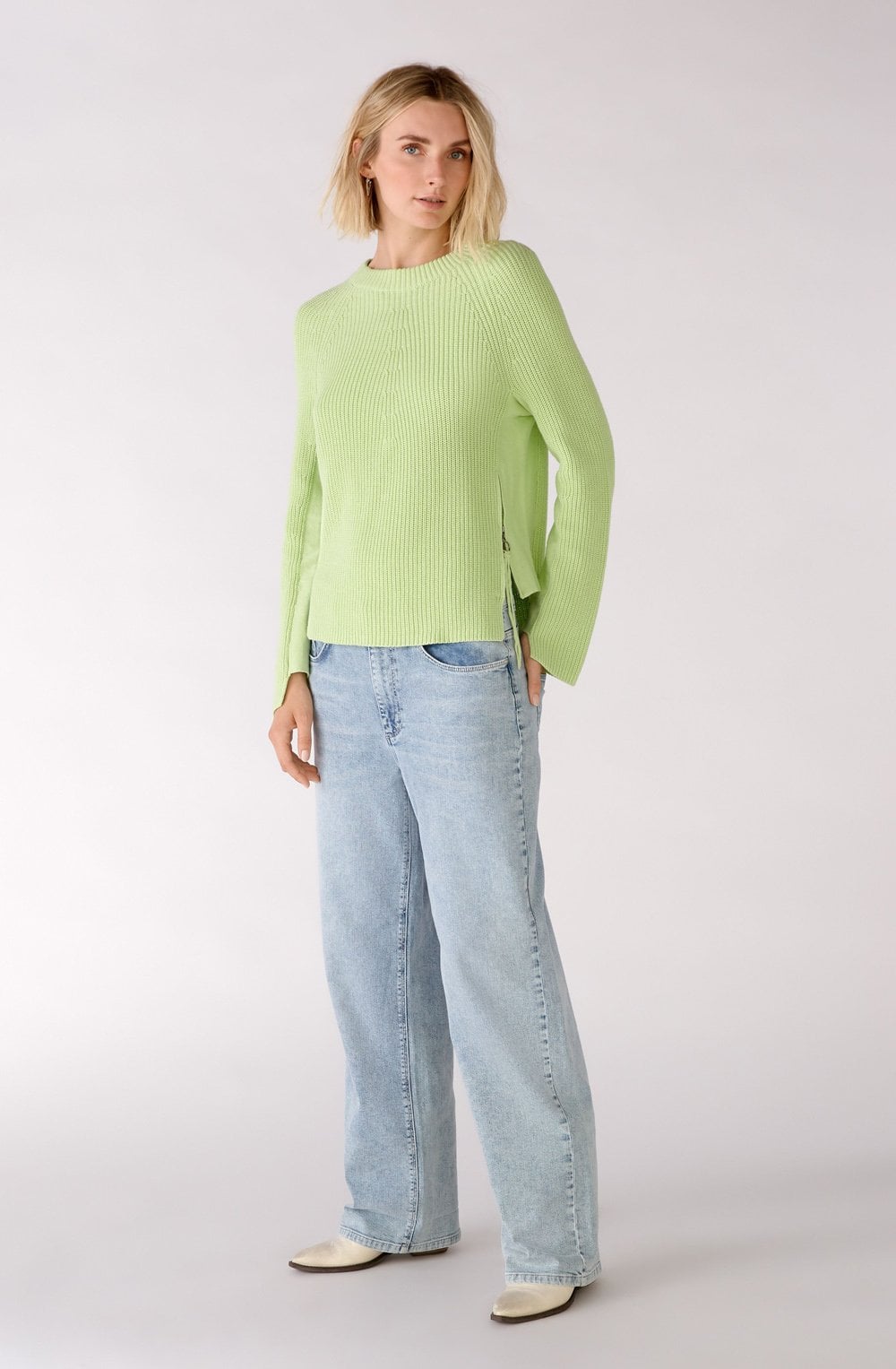 Light Green Ribbed Jumper