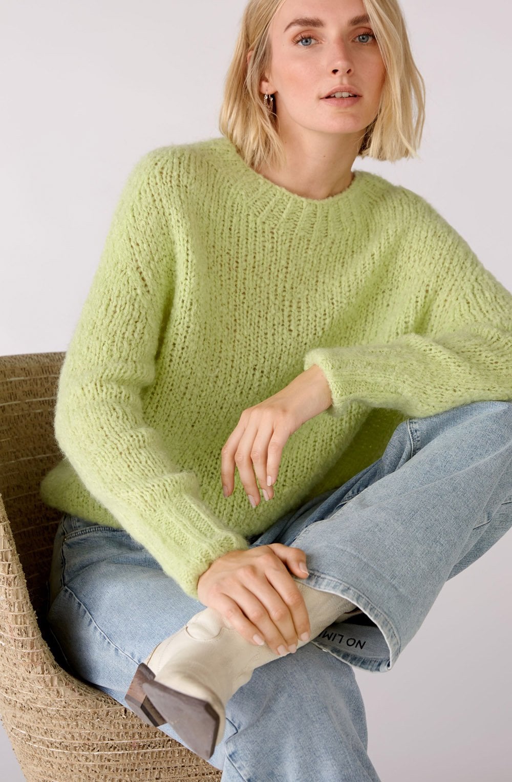Light Green Soft Chunky Knit Jumper