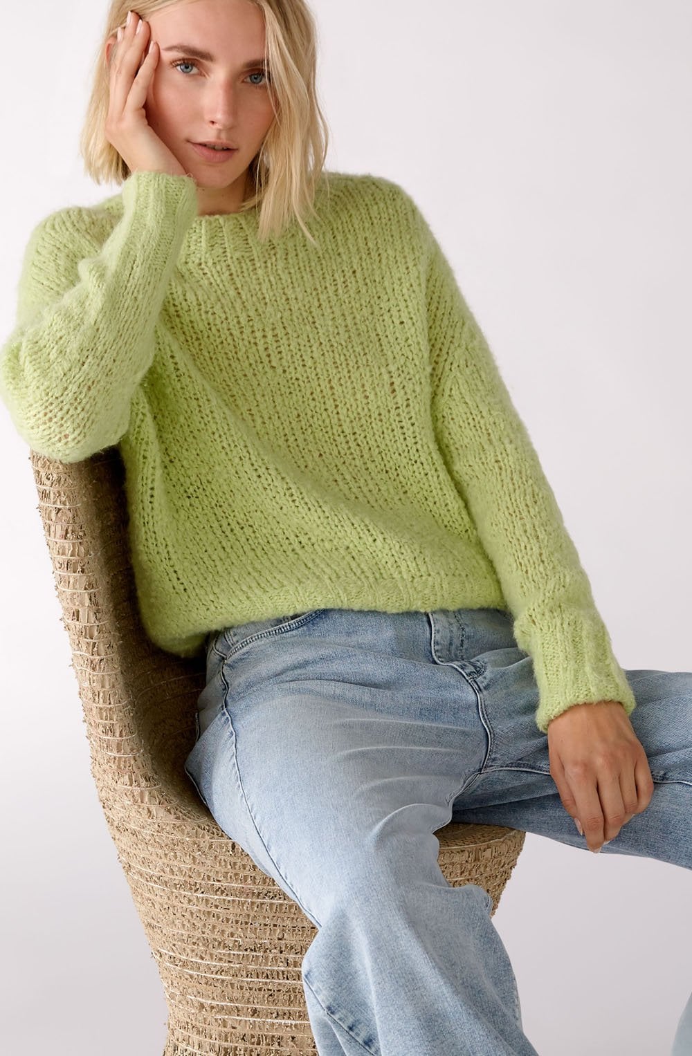 Light Green Soft Chunky Knit Jumper