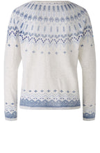 Light Grey and Blue Fair Isle Jumper