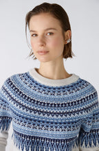 Light Grey and Blue Norwegian Raglan Jumper