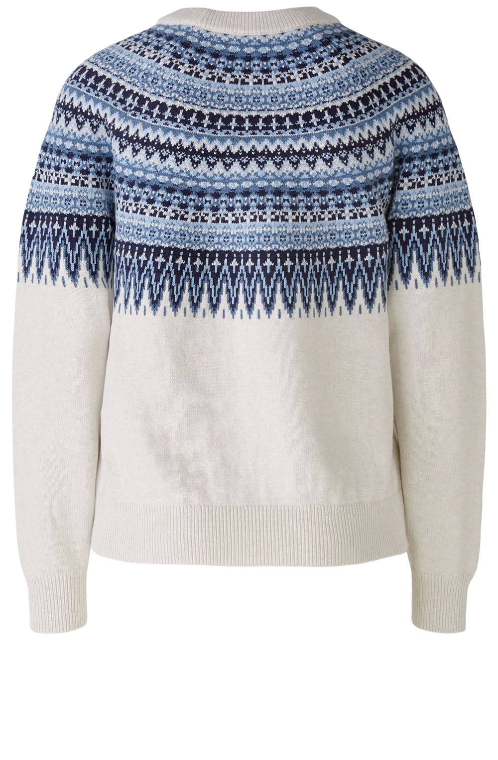 Light Grey and Blue Norwegian Raglan Jumper