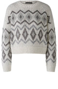 Light Grey and Shimmer Fair Isle Jumper