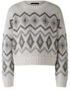 Light Grey and Shimmer Fair Isle Jumper