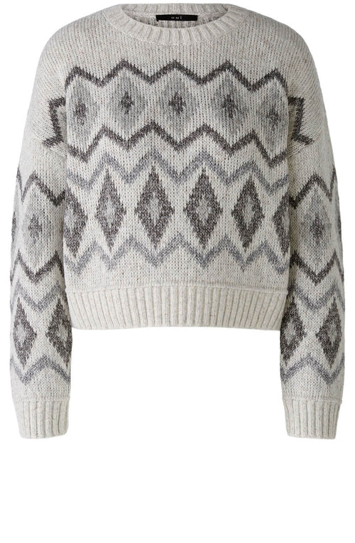 Light Grey and Shimmer Fair Isle Jumper
