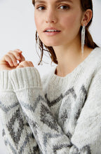 Light Grey and Shimmer Fair Isle Jumper