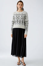 Light Grey and Shimmer Fair Isle Jumper