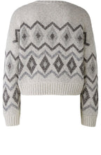 Light Grey and Shimmer Fair Isle Jumper