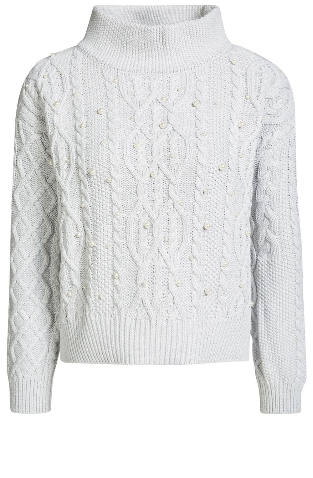Light Grey Cable Knit Sweater