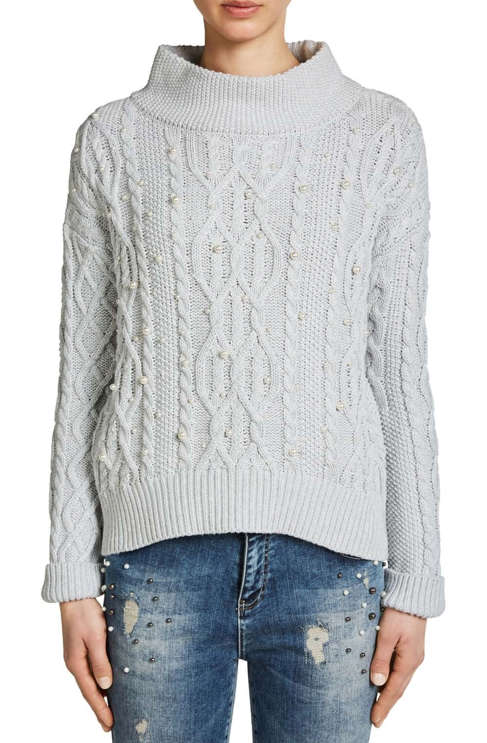 Light Grey Cable Knit Sweater