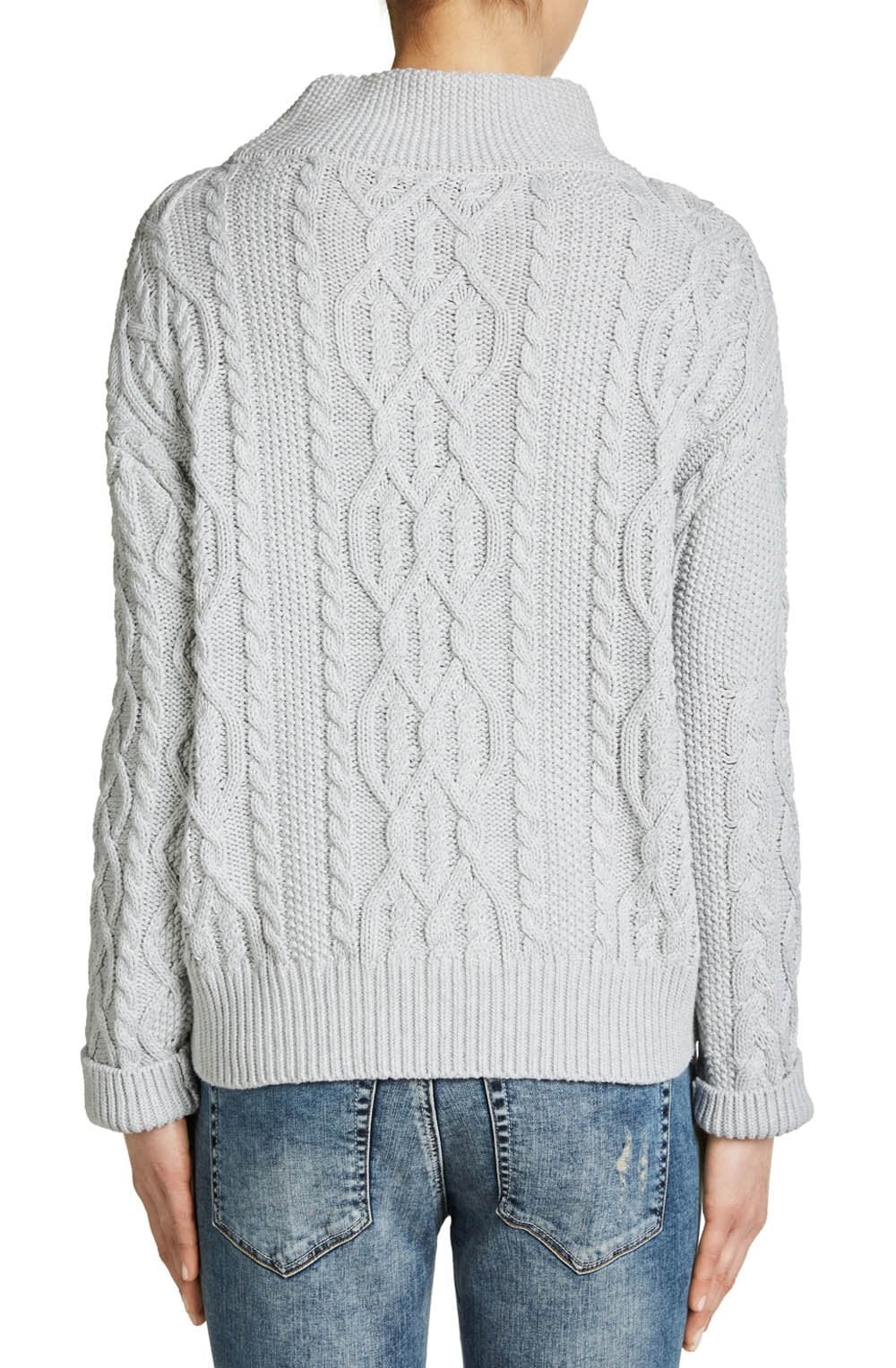 Light Grey Cable Knit Sweater