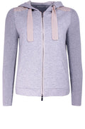 Light Grey Contrasting Knit Sweatshirt