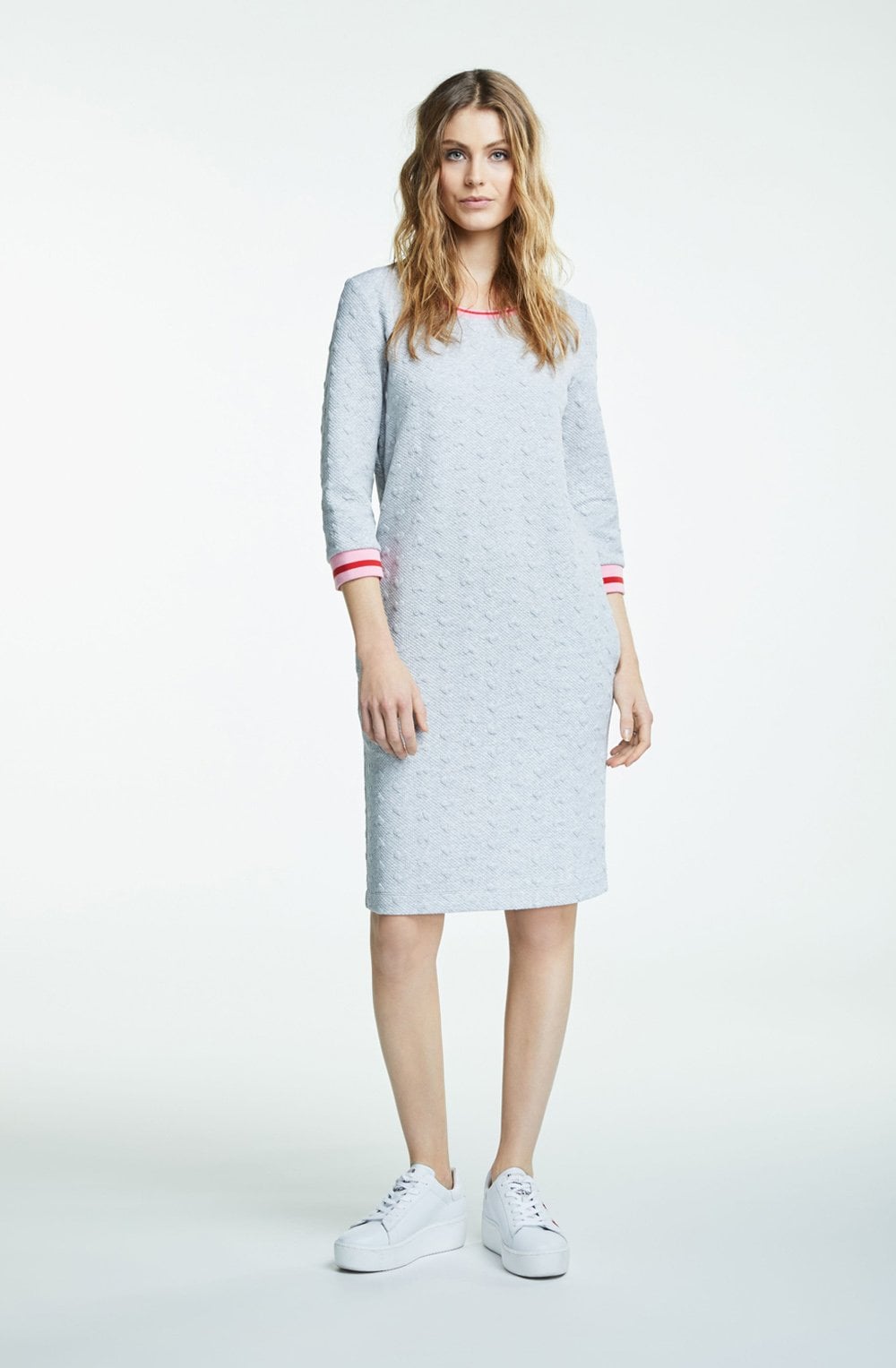 Light Grey Embossed Heart Dress