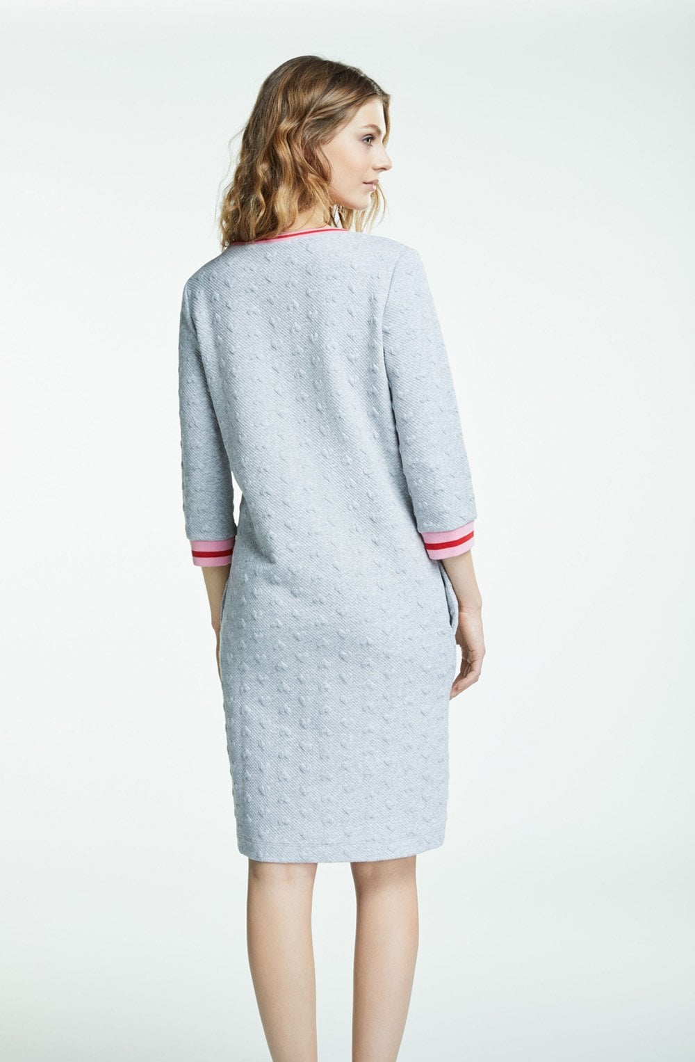 Light Grey Embossed Heart Dress