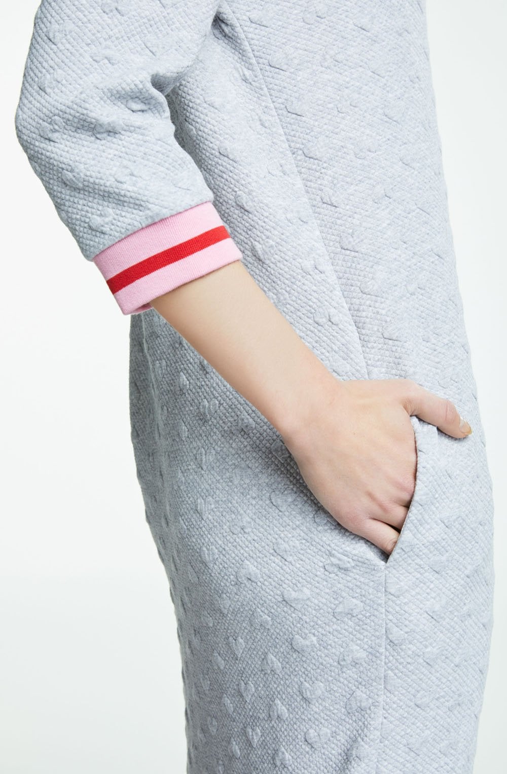 Light Grey Embossed Heart Dress
