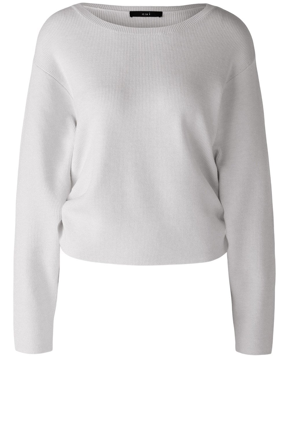 Light Grey Gathered Sides Jumper