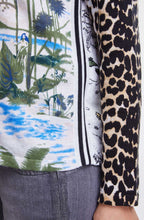 Light Grey & Green Contrasting Print Jumper