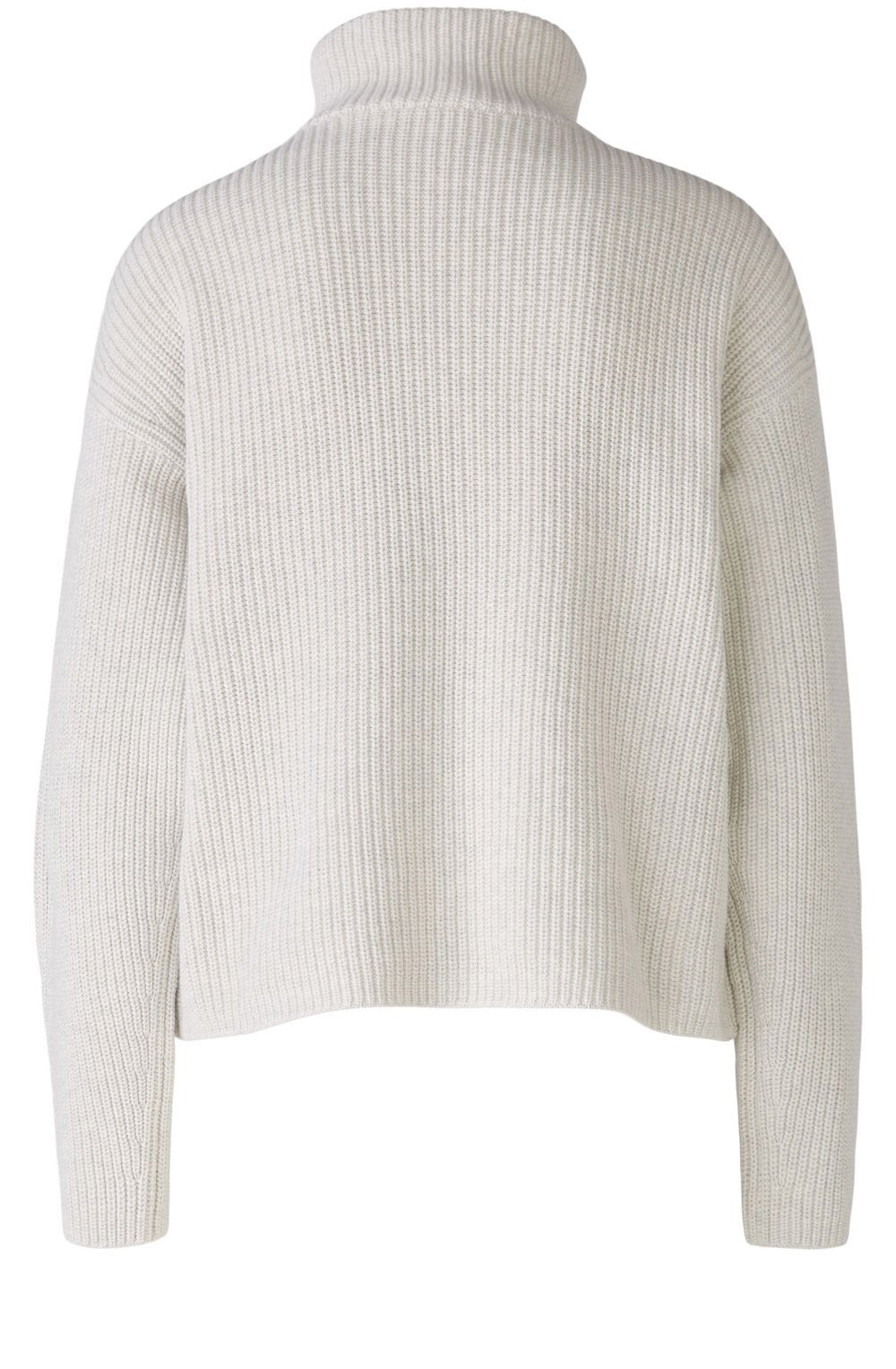 Light Grey Half Zip High Neck Jumper
