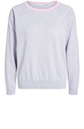 Light Grey Heart Detailed Jumper