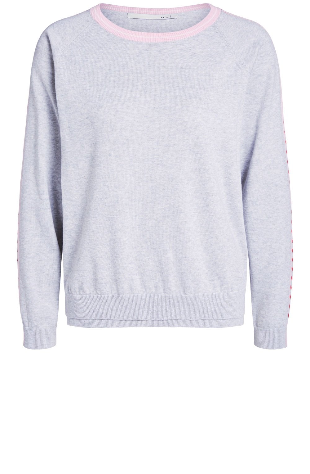 Light Grey Heart Detailed Jumper