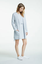 Light Grey Knit Hooded Cardigan