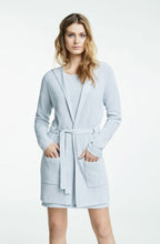 Light Grey Knit Hooded Cardigan