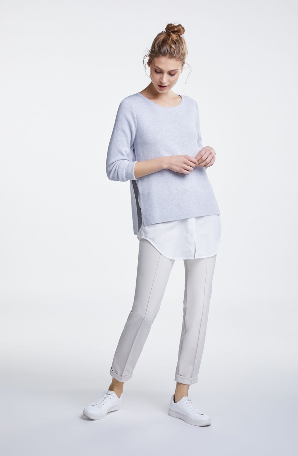 Light Grey Layered Effect Jumper