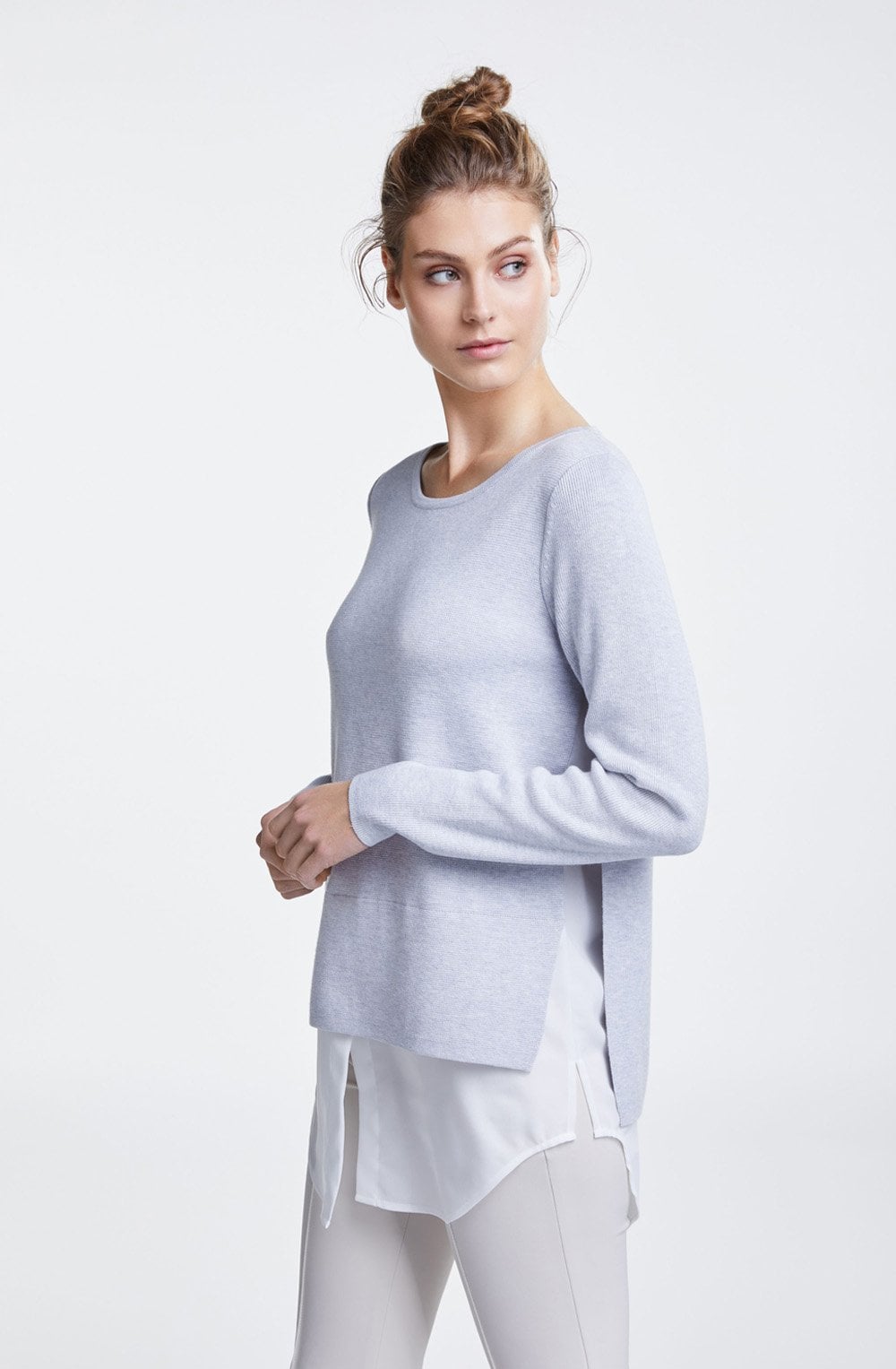 Light Grey Layered Effect Jumper