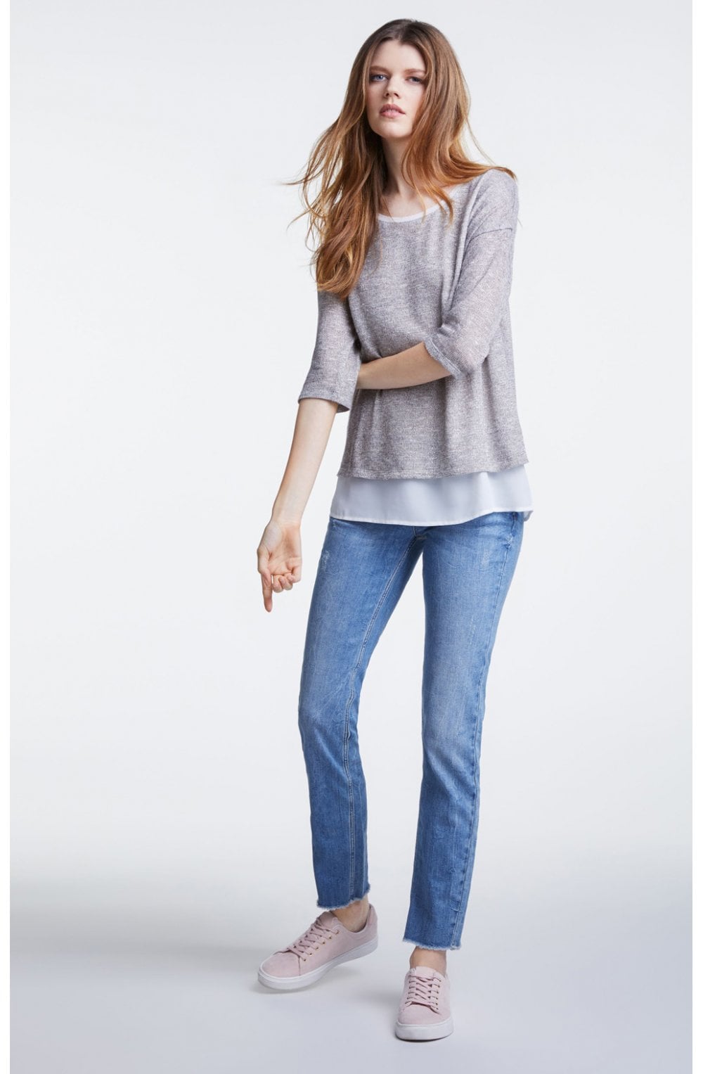 Light Grey Layered Effect Top