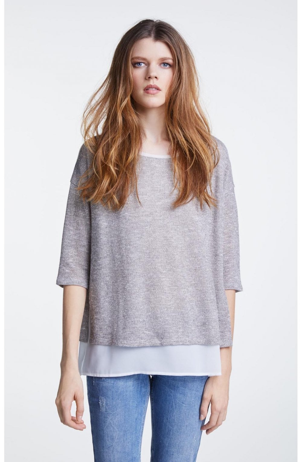 Light Grey Layered Effect Top