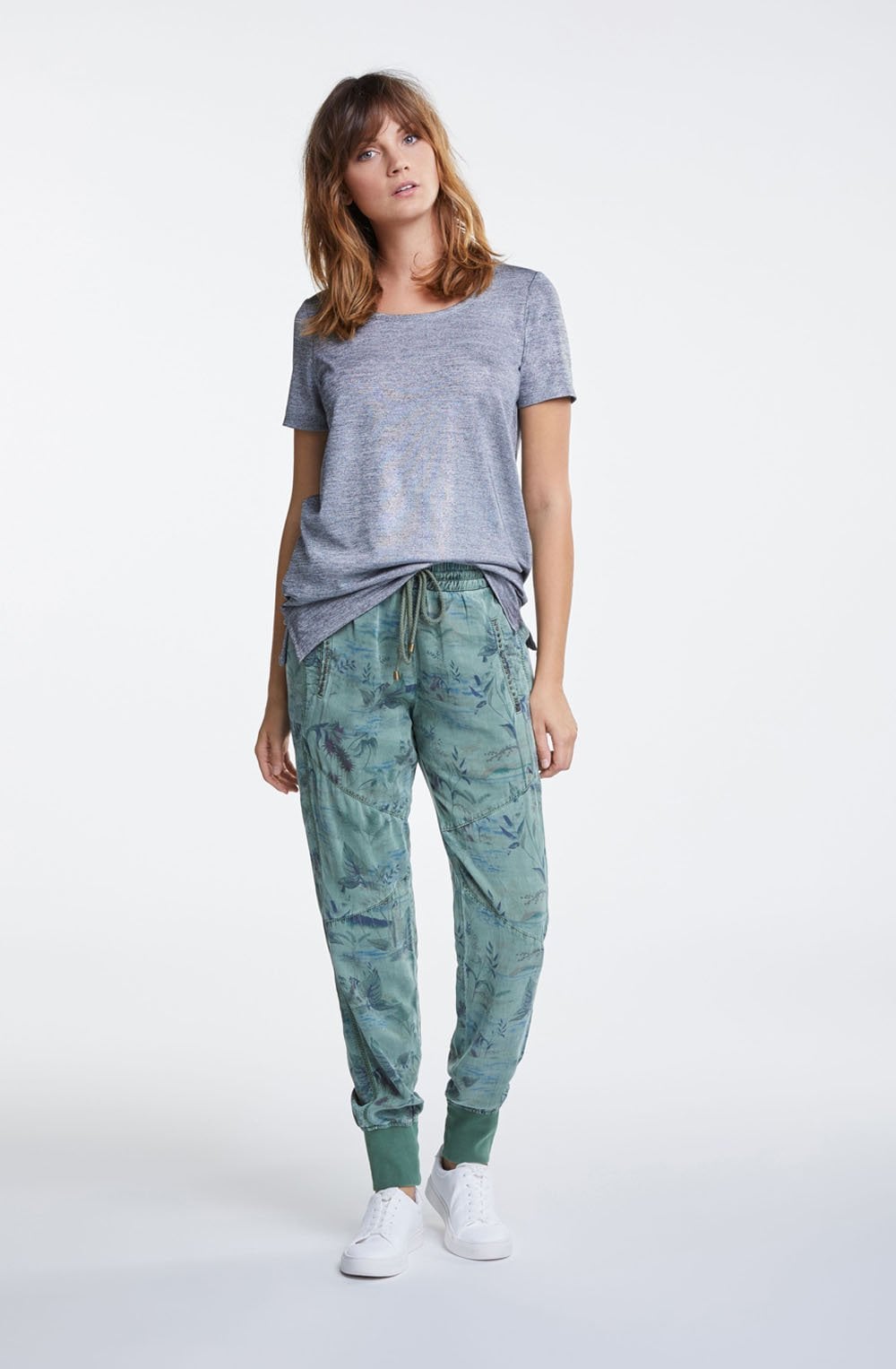 Light Grey Metallic T Shirt
