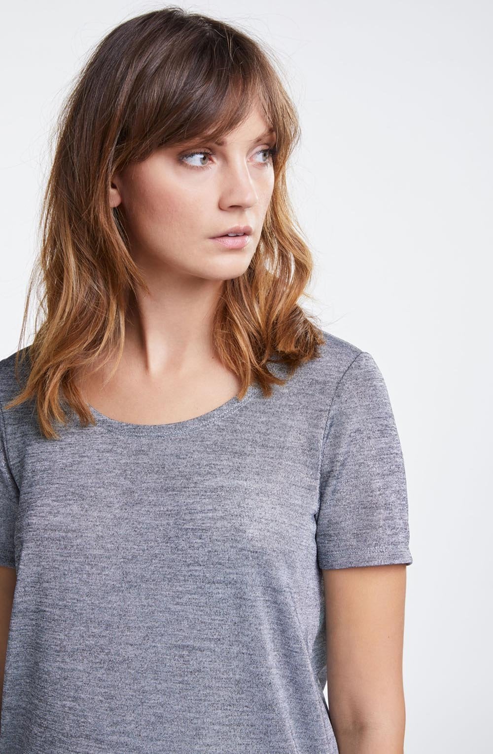 Light Grey Metallic T Shirt