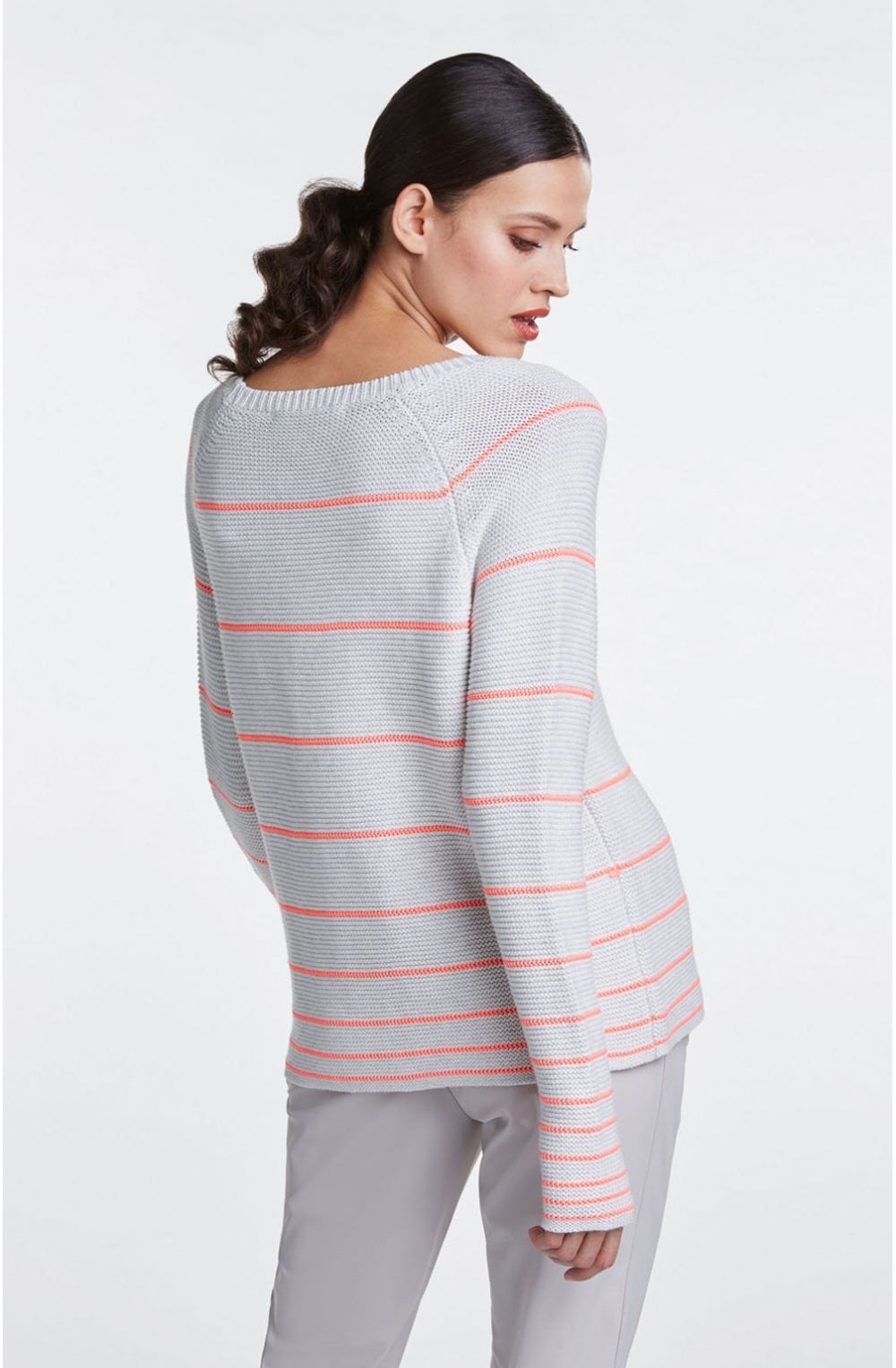 Light Grey Neon Stripe Jumper