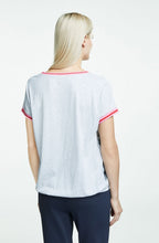 Light Grey & Pink Rose Design Top