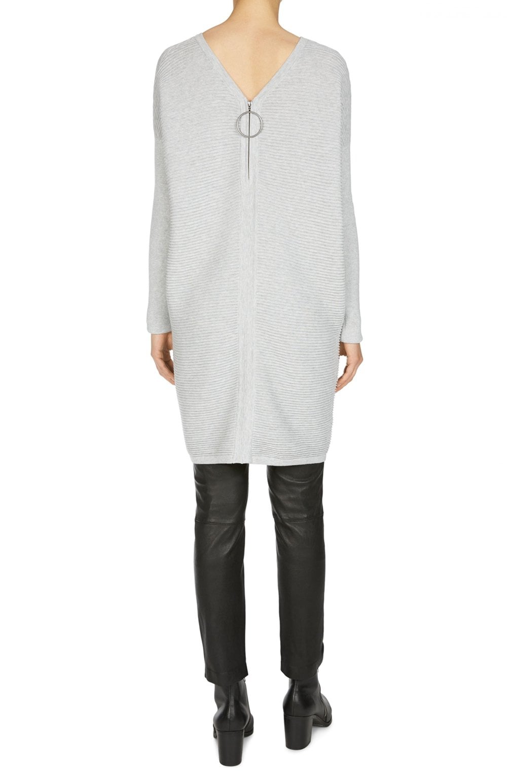 Light Grey Ribbed Dress