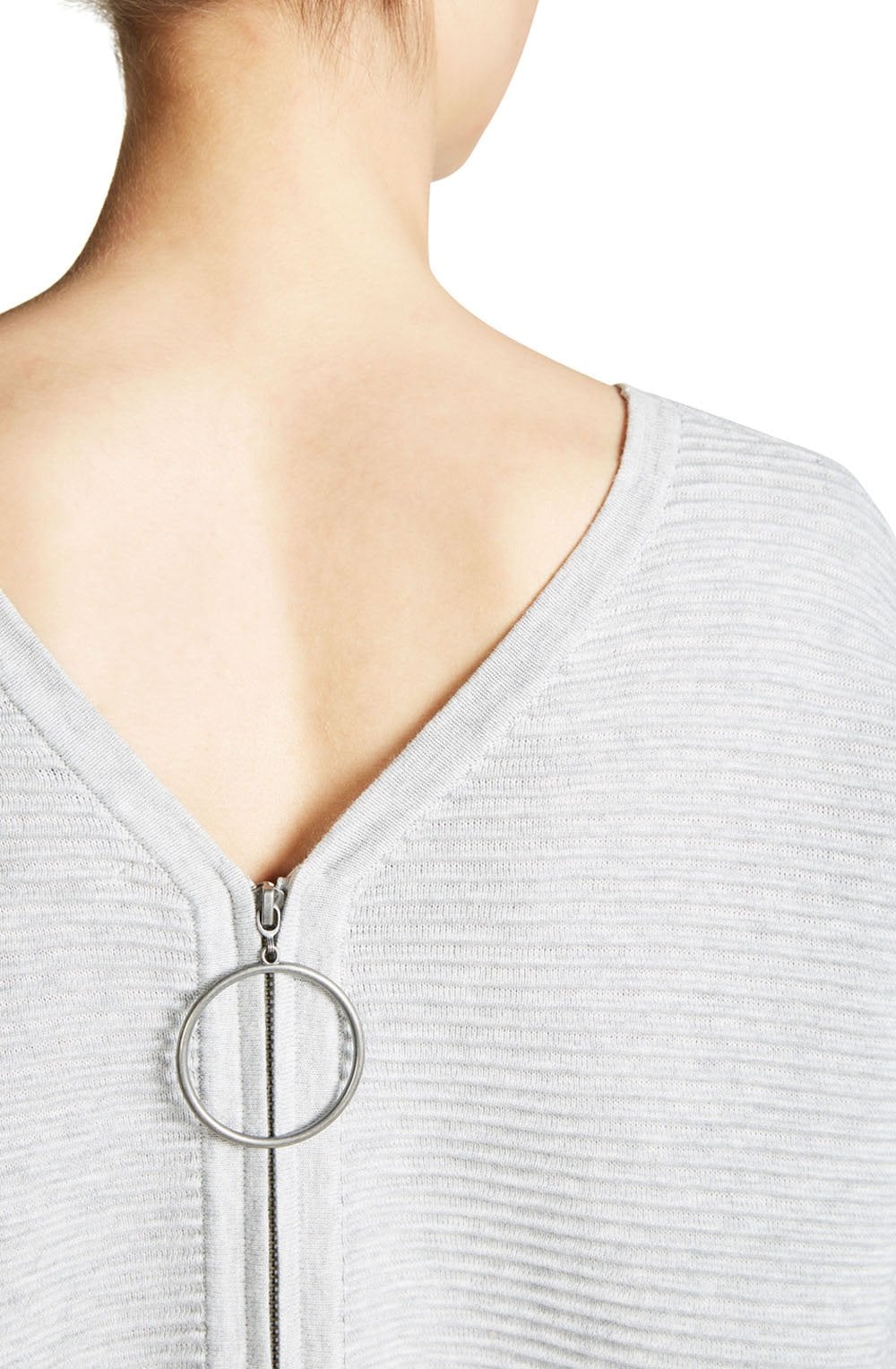 Light Grey Ribbed Dress