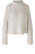Light Grey Ribbed Knit Box Jumper