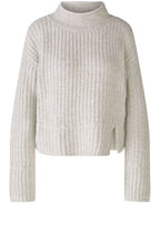 Light Grey Ribbed Knit Box Jumper