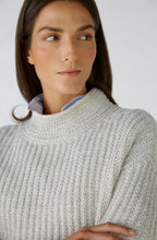 Light Grey Ribbed Knit Box Jumper