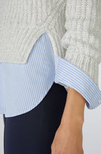 Light Grey Ribbed Knit Box Jumper