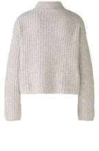 Light Grey Ribbed Knit Box Jumper