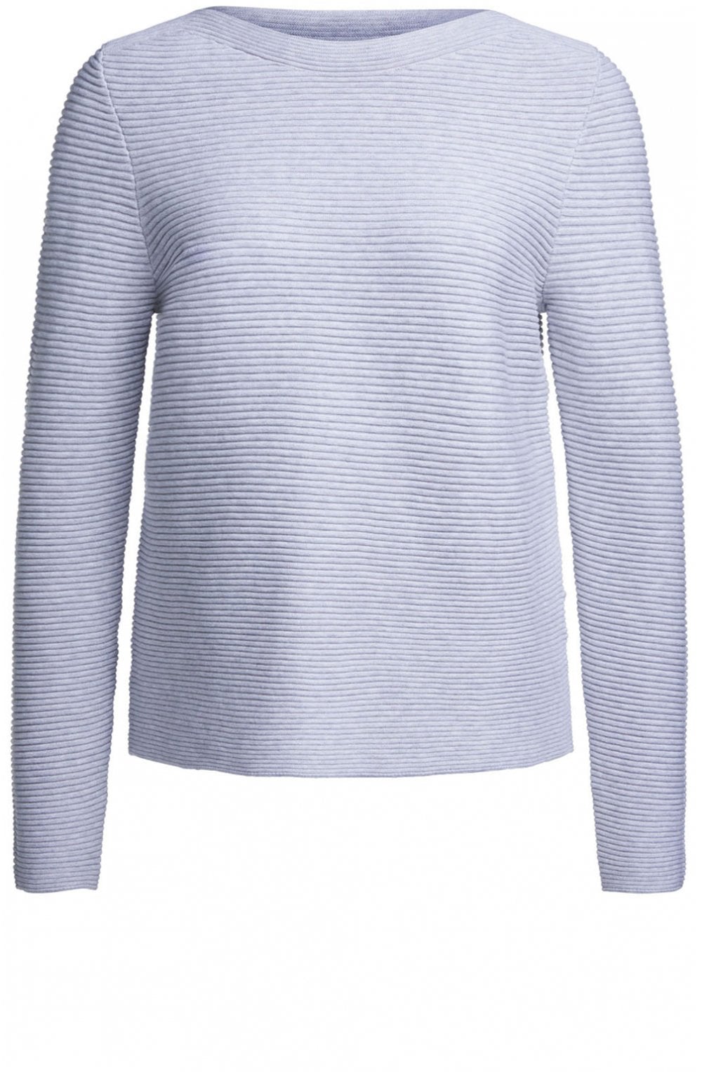 Light Grey Ribbed Knit Jumper
