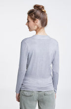 Light Grey Wrap Front Top