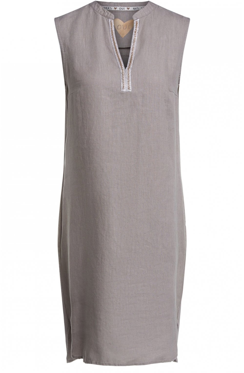 Light Khaki Linen Dress