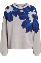 Light Stone and Blue Floral Jumper