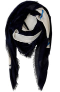 Light Stone and Blue Floral Scarf