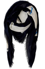 Light Stone and Blue Floral Scarf