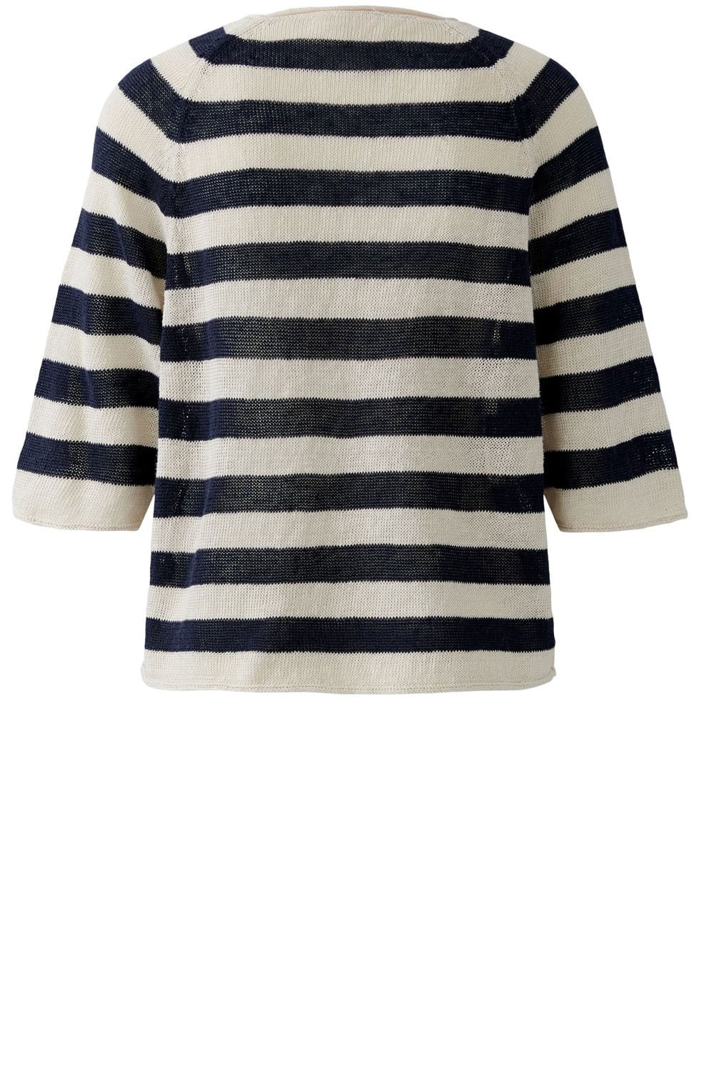 Light Stone and Blue Linen Sleeve Pullover