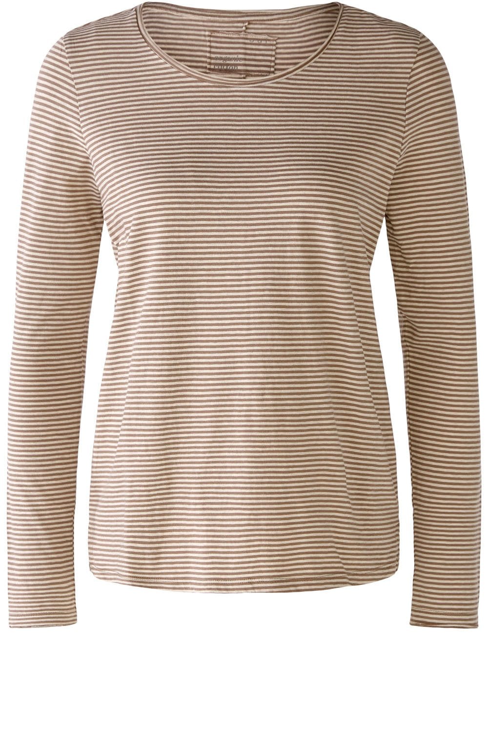 Light Stone and Taupe Striped Top