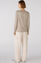 Light Stone and Taupe Striped Top